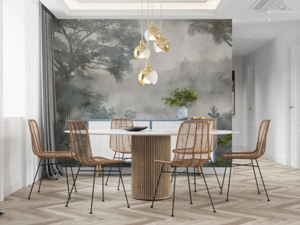 Papier Peint Scandinave Forêt de Bouleaux Apaisant – Gallery