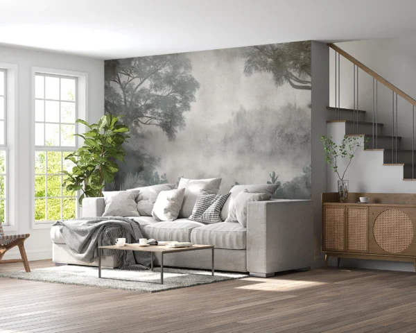 Papier Peint Scandinave Forêt de Bouleaux Apaisant – Gallery