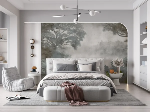 Papier Peint Scandinave Forêt de Bouleaux Apaisant – Gallery