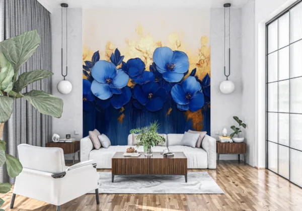 Papier Peint Tropical Chic Art Déco Vert d’Eau – Gallery