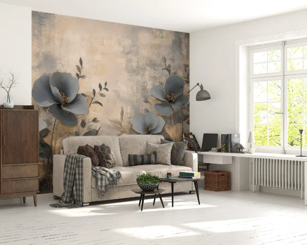 Papier Peint Tropical Feuilles Modernes Bleu Sarcelle – Gallery