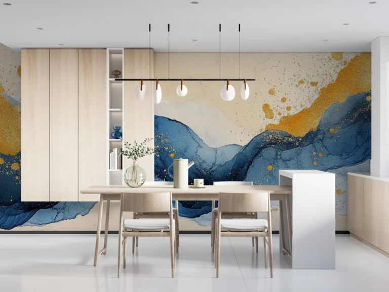 Papier Peint Tropical Moderne Vert Sauge Naturel – Main