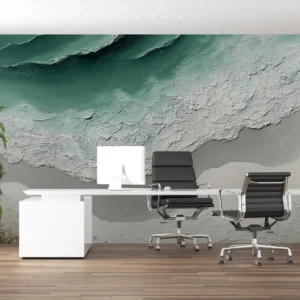 Papier Peint Vue Aérienne Côte Tropicale Effet Texture Relief