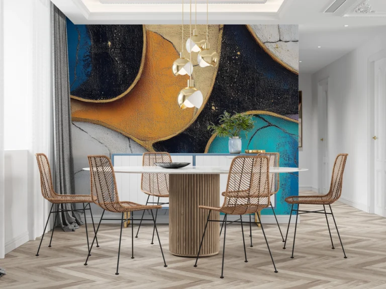 Papier Peint Végétal Contemporain Vert d’Eau – Main