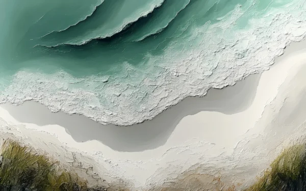 Papier Peint Végétal Contemporain Vert d’Eau – Wallpaper