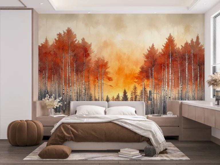 Papier Peint Végétal Scandinave Apaisant Vert Menthe – Main