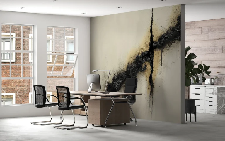 Papier Peint Végétal Scandinave Beige Clair – Main