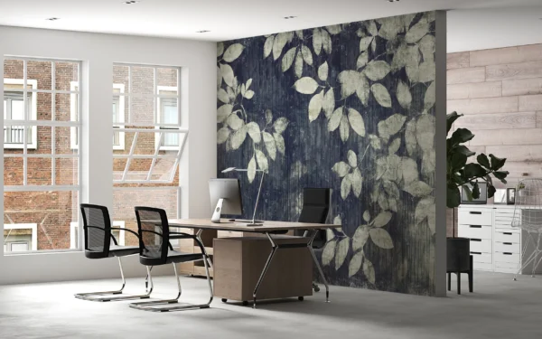 Papier Peint Végétation Contemporaine Vert Olive – Gallery