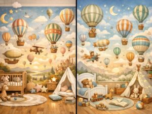 papier peint montgolfière